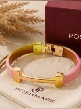 Designer Inspired Leather H Bracelet
pink Minimal Luxe Cuff Bracelet